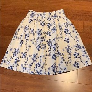 Blue floral skirt